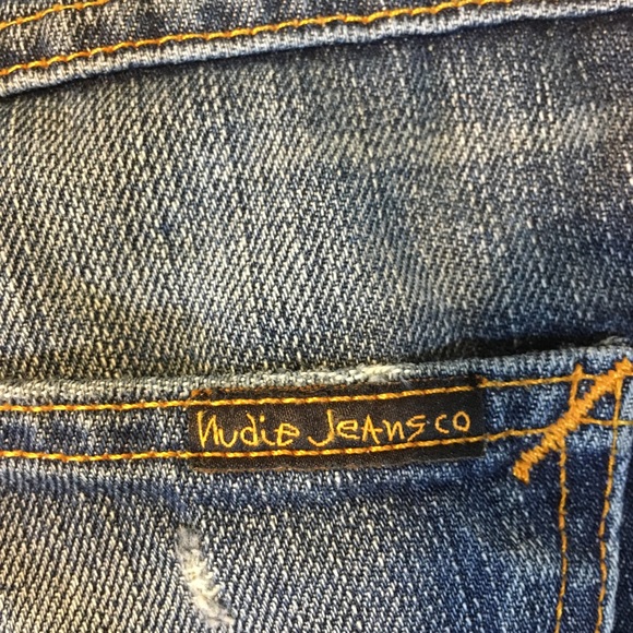 NUDIE JEANS "Grim Tim" Destructed Skinnies - Picture 5 of 8